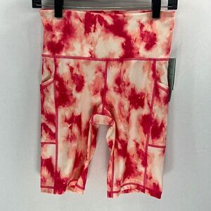 ID Ideology Women Shades Biker Shorts Watermelon Pink - Sz Small - NWT